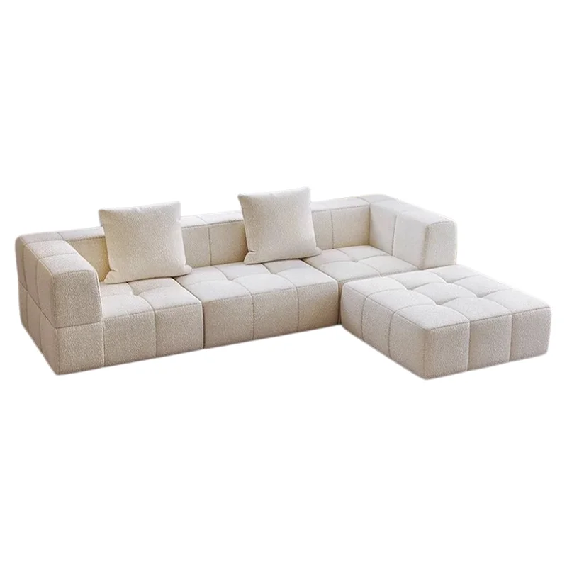 NEW Cream Style Compressed Vacuum Sofa Marshmallow Sofa Free Combination Fabric Living Room Furniture