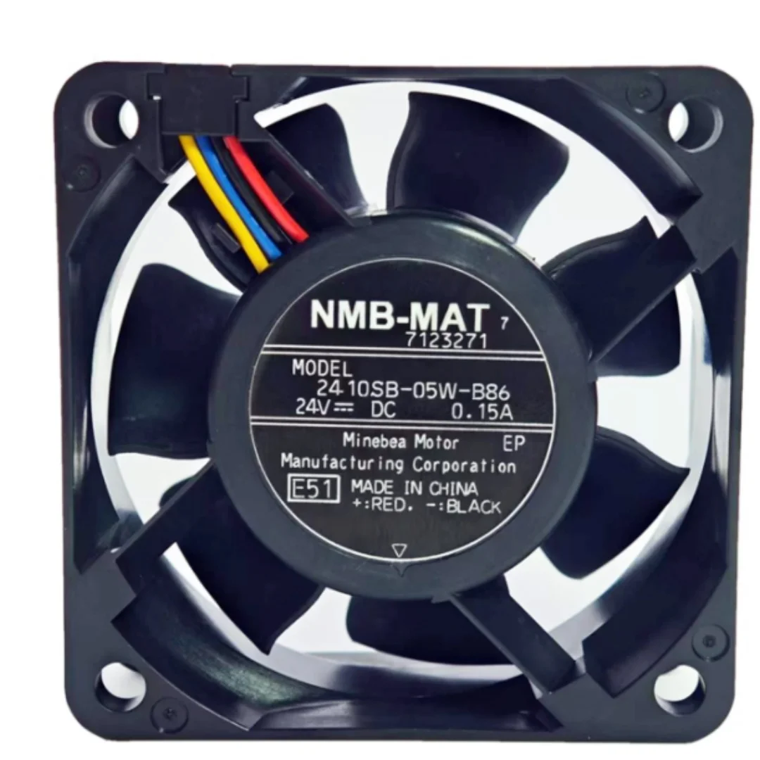 

NMB 2410SB-05W-B86 DC 24 В 0,15 А 60x60x25 мм 4-проводной охлаждающий вентилятор для сервера