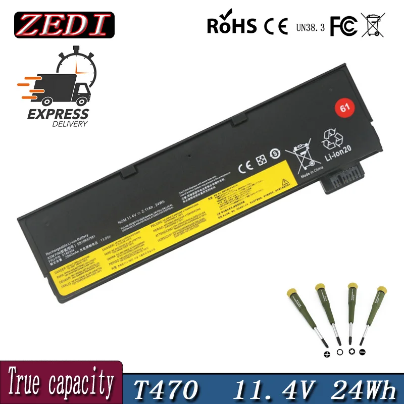 Zedi Laptop Batterij Voor Lenovo Thinkpad T470 T480 T570 T580 P 51S P 52S 01av427 01av428 01av423 Sb10k97580 61 11.4V 24wh