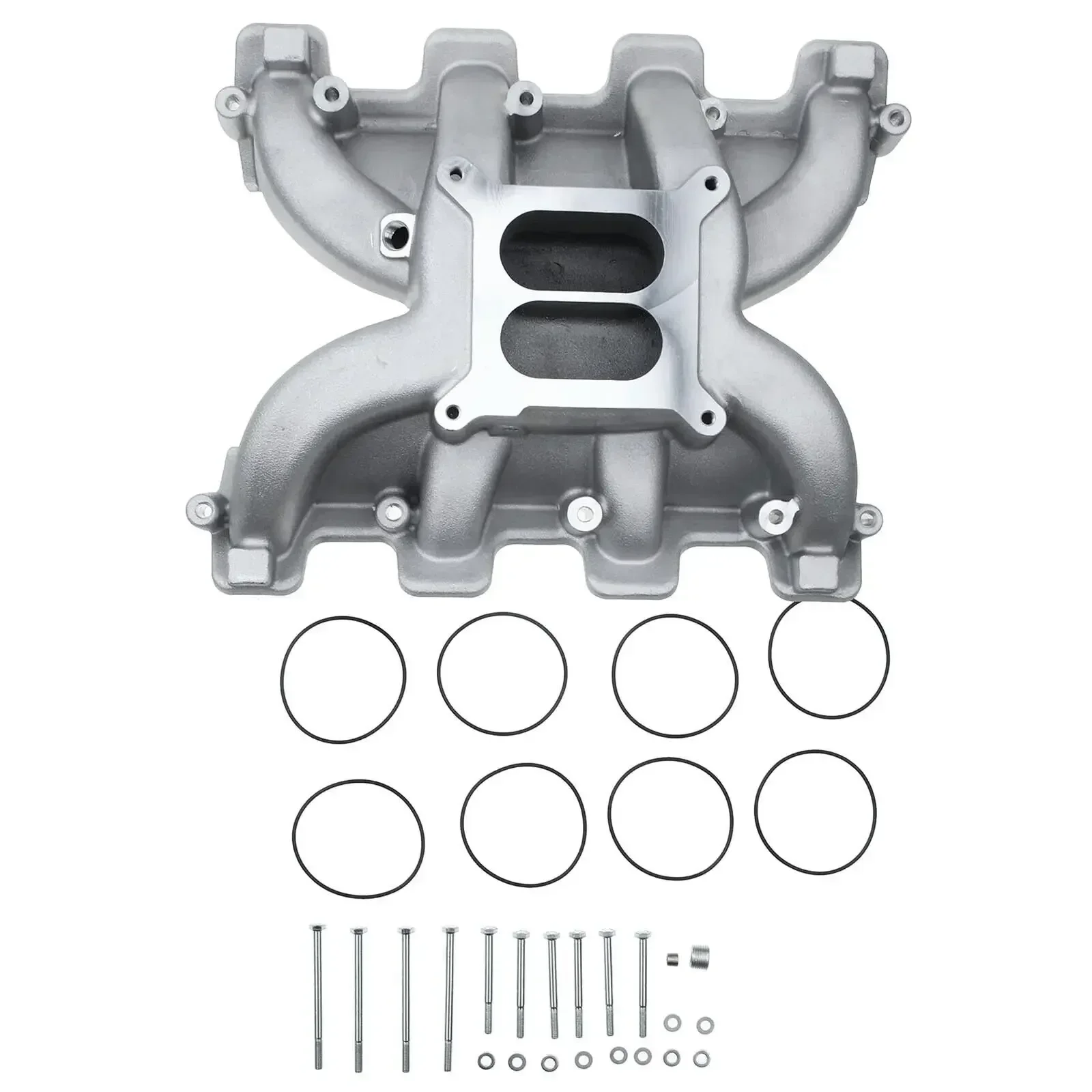 2026 300-132BK Single Planar Intake Manifold For GM LS1/LS2/LS6 Black/Silver