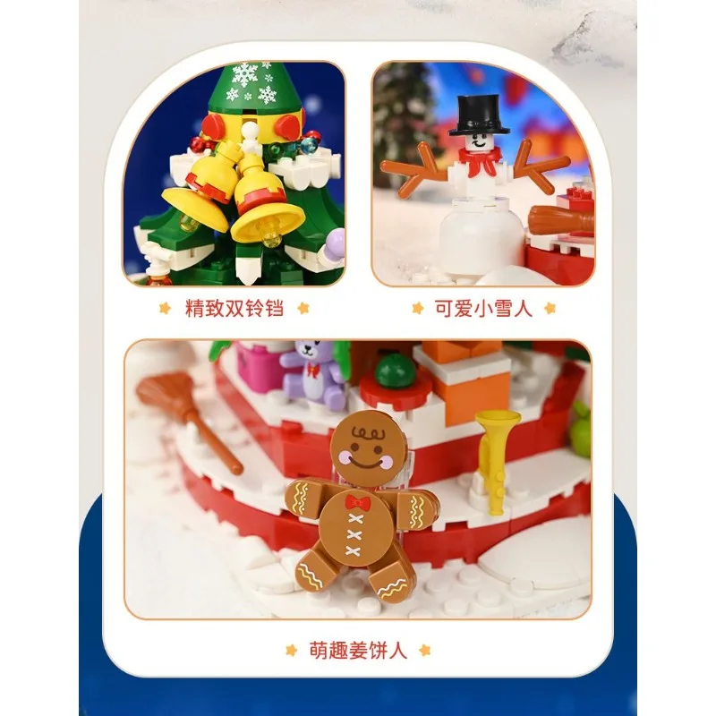 Keeppley-bloques de construcción serie navideña K29801, árbol de Navidad mágico, juguete para regalo de montaje creativo