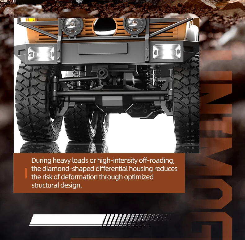 6WD Brush All-terrain Off-road Climbing RC Car Metal Beam Dual Speed Gearbox Mechanical Gear Shifting Remote Control Car Toys