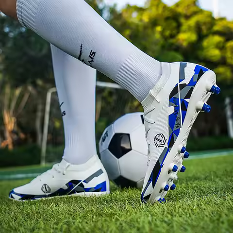 Men New FG Football Boots Studded Cleats Original Training Male Soccer Shoes Long Spikes High Quality Football Shoes Sneakers