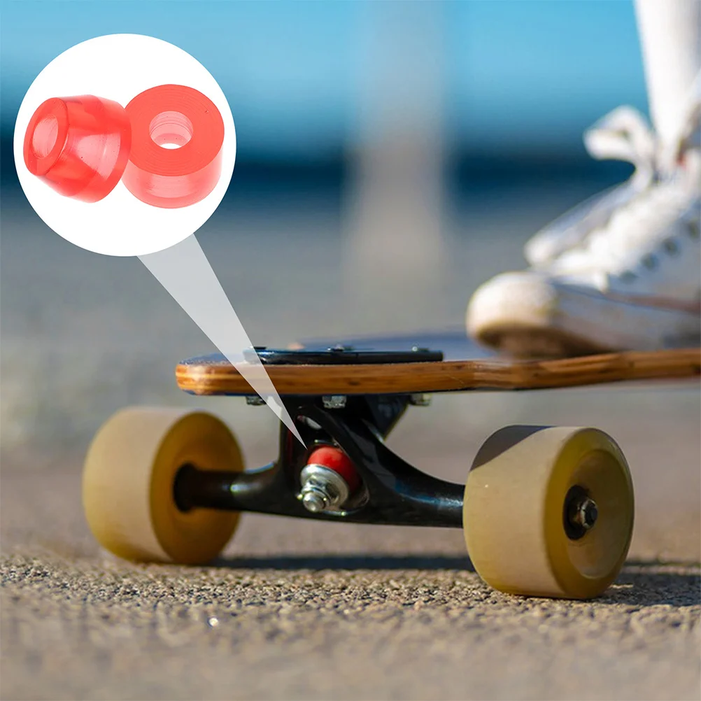 8 قطعة منصات امتصاص الصدمات لوح التزلج عالية المرونة بولي PU وسائد مقاومة للصدمات تعزيز الاستقرار كأس لوح التزلج غسالات