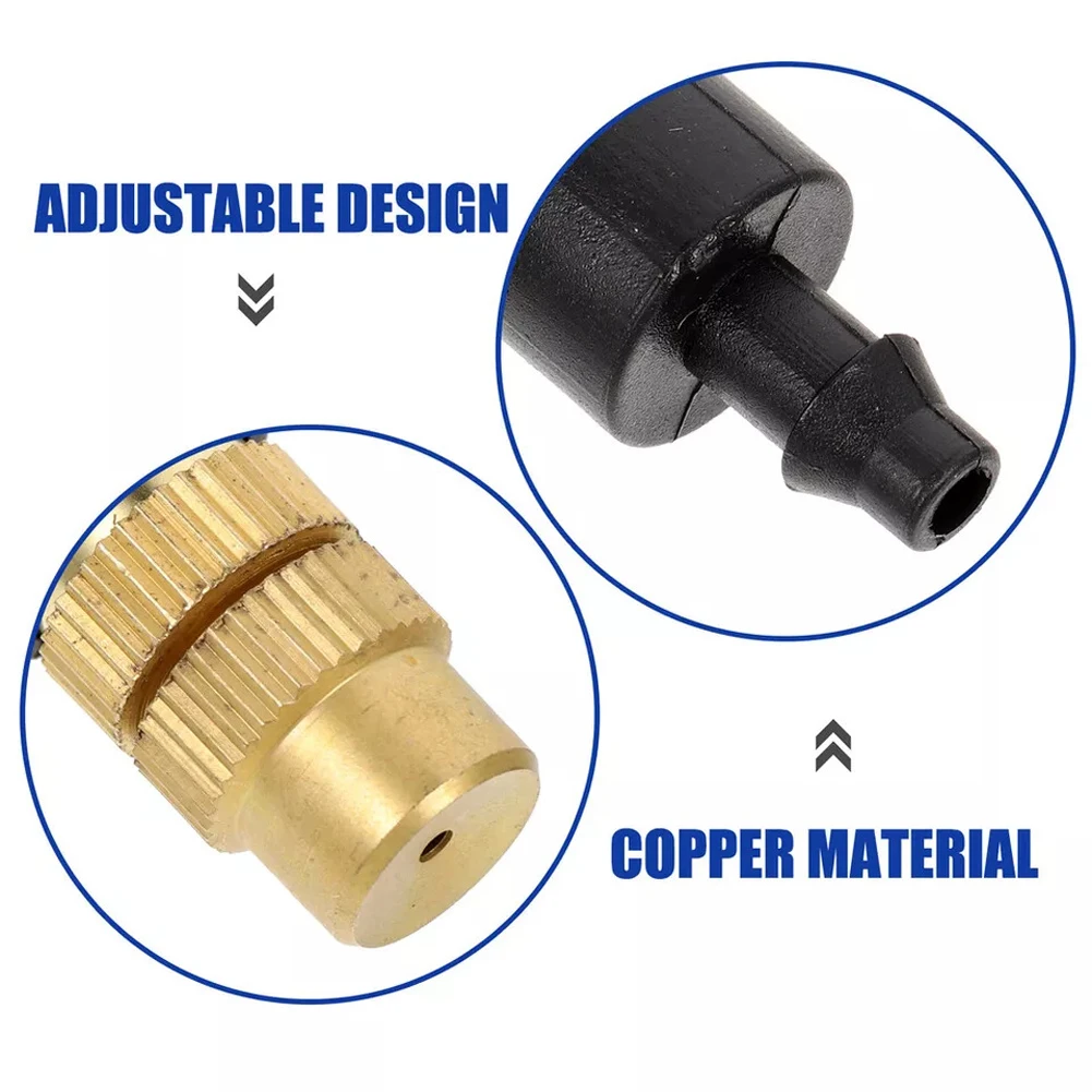 50 قطعة فوهة رش نحاسية قابلة للتعديل لخرطوم الحديقة رأس الرش منقطات الري الفعالة لسقي النباتات #6