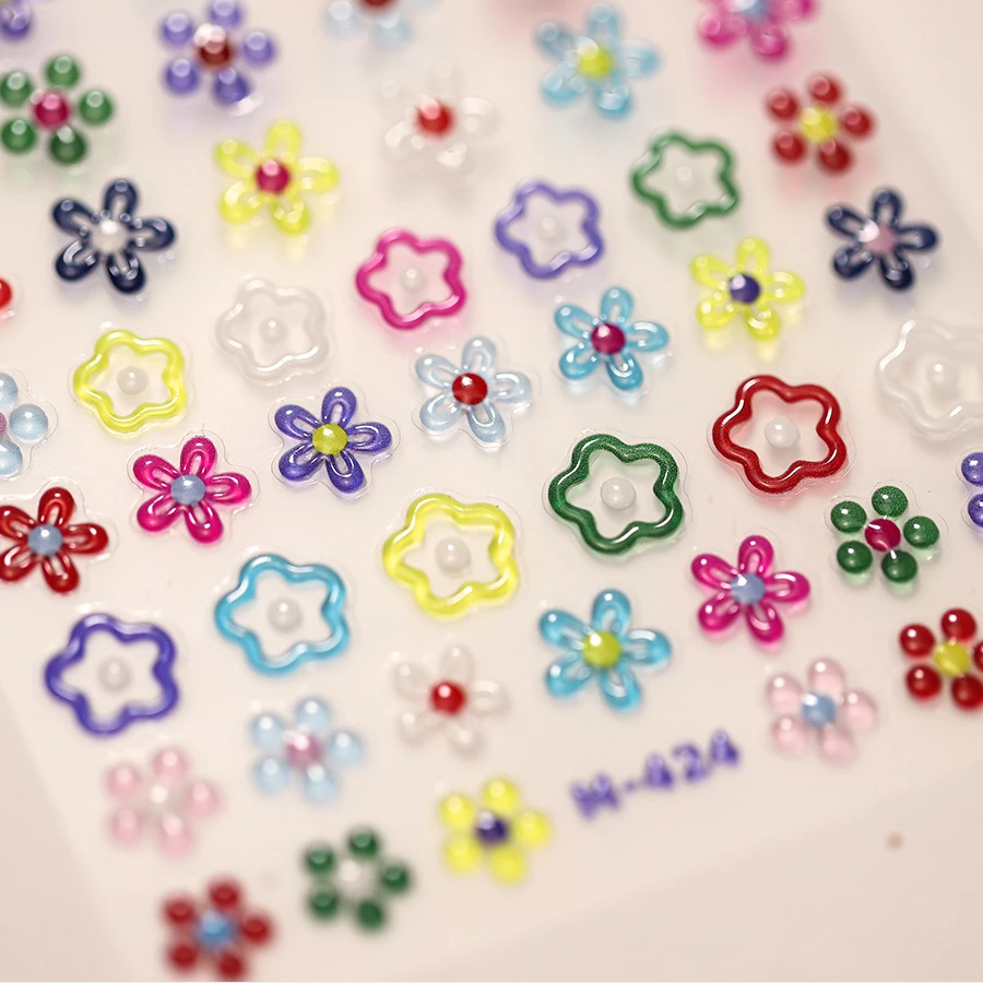 5D Cute Moon Star Heart Butterfly Bow Nail Stickers High Quality Star Moon Butterfly Nail Art Slider Decorative Nail Stickers