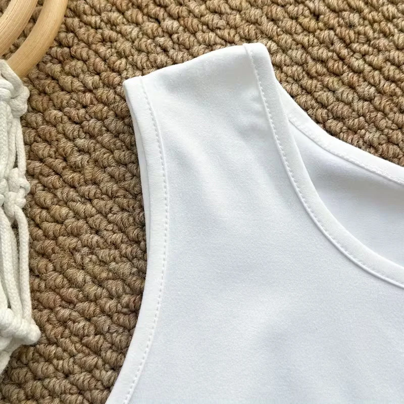 Sleeveless Casual Fashion Tank Tops with Colorful Lip Pattern Crew Neck Vest T Shirt for Summer Women's Sexy Clothing Girls
