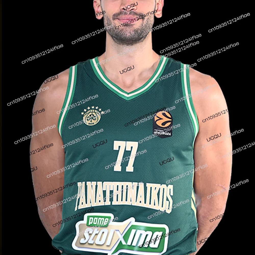 2026 New Greek Adult Men's Basketball Sports Vest Panathinaikos Athens Basketball Game Jersey Kids Basketball Special Jersey Kit
