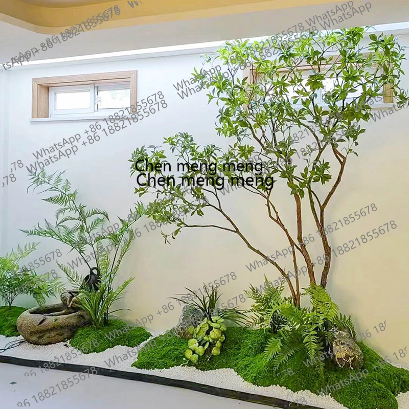 

X Exquisite simulation of horse drunk wood, green plants, indoor banyan trees, large fake trees, minimalist landscape