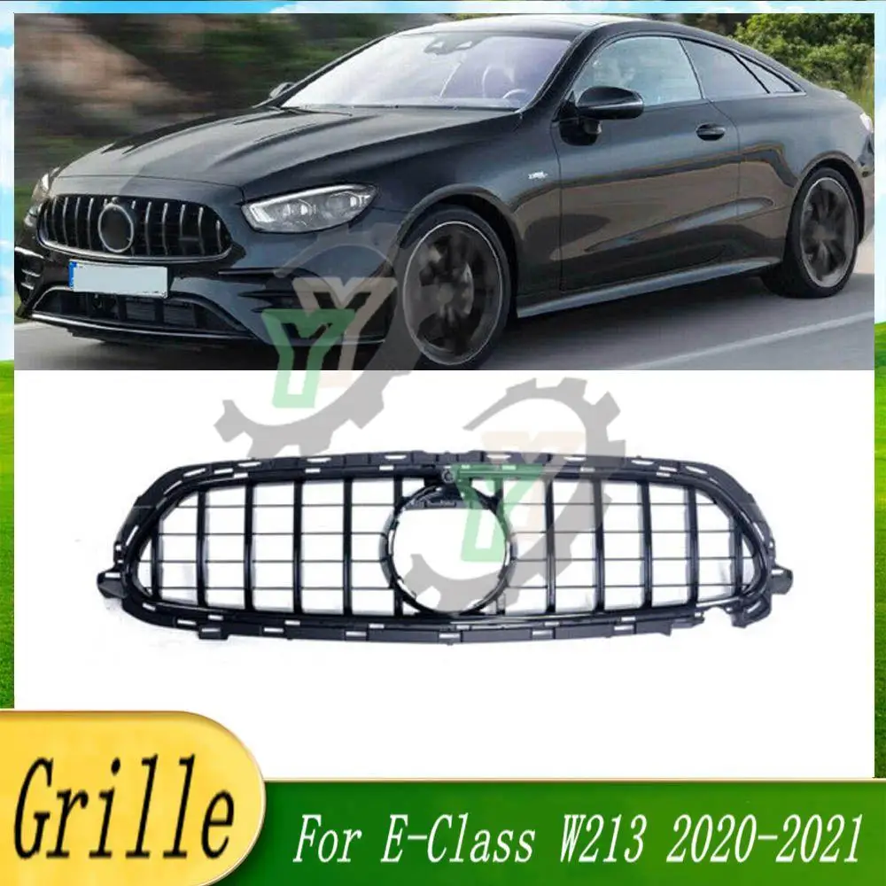 

W213 GT Grille For Mercedez benz E Class W213 E200 E300 E250 E320 E350 E400 E43 E450 DT Style Grill 2020 2021 2022 2023