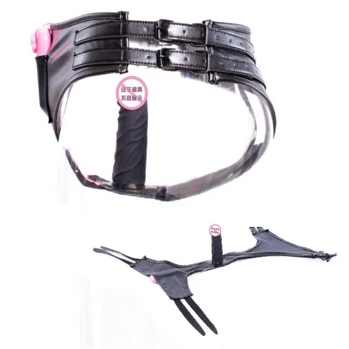 Patent/PU Leather Chastity Panties with Anal Vagina Plug Pants Vibrator Dildo Strap On Bondage Harness Belt Thong G Spot Sex Toy