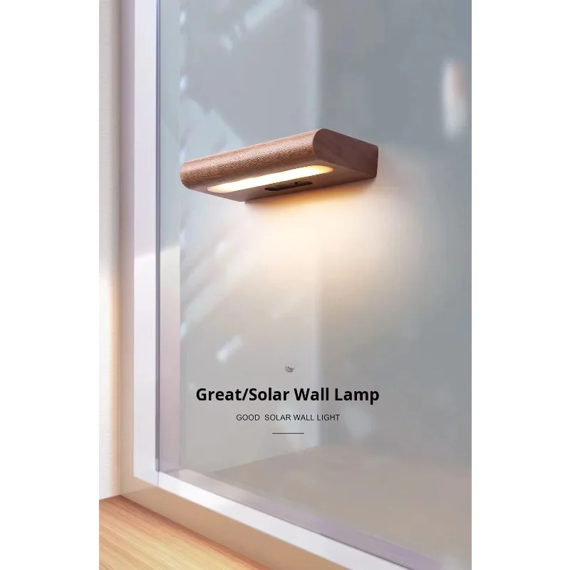 Solar Wall Light Dual USB Solar Charging Magnetic Mount for Outdoor Car Windowsill