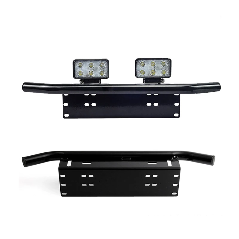 Universal Offroad Bull Bar License Plate Bracket Metal Crash Resistant Front Bumper Light Mount for Truck SUV Auto Accessories