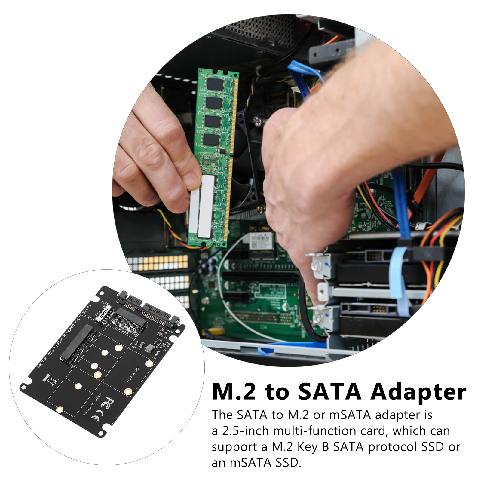

mSATA to Adapter .2 to Converter Hard Drive Adapter .2 B-Key SSD Adapter .2 Converter Adapter