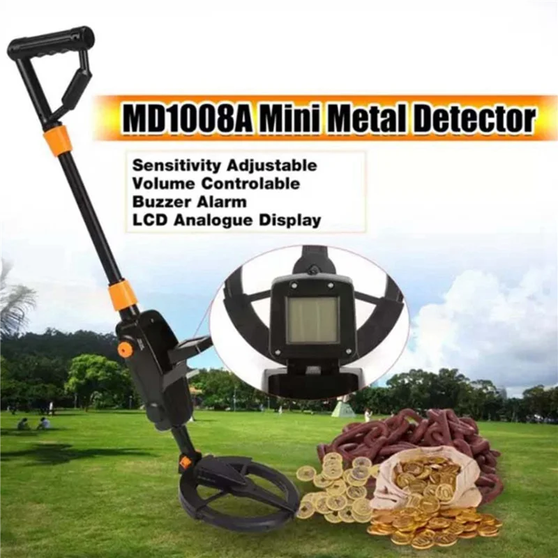 ABKN-2X MD1008A 지하 금속 탐지기 금은 보석 보물 검색 파인더 방수 보물 금속 탐지기 도구