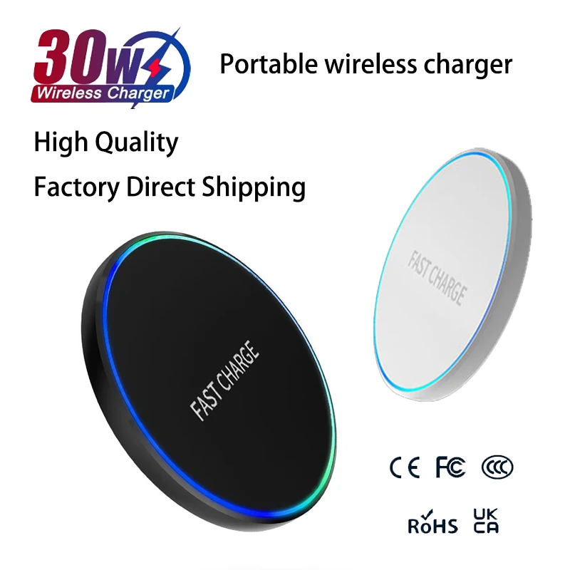 2025 جديد الأصلي المحمولة 30 واط سريع لوحة شاحن لاسلكي آيفون 17 16 15 14 سامسونج محطة شحن لاسلكية