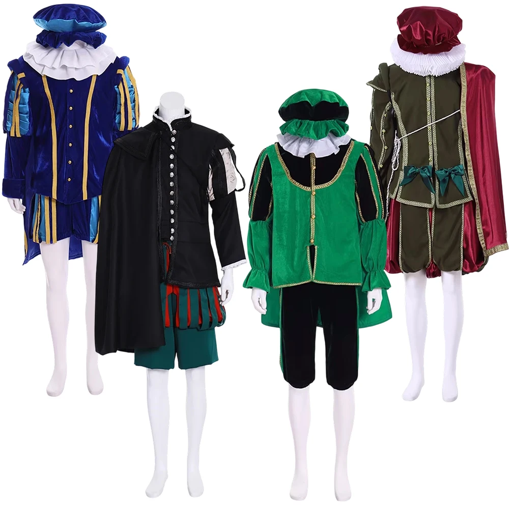 

Tudor Elizabethan Aristocratic Costume Victorian Renaissance Prince Military Uniform Suit Medieval Masquerade Knight Ball Gown