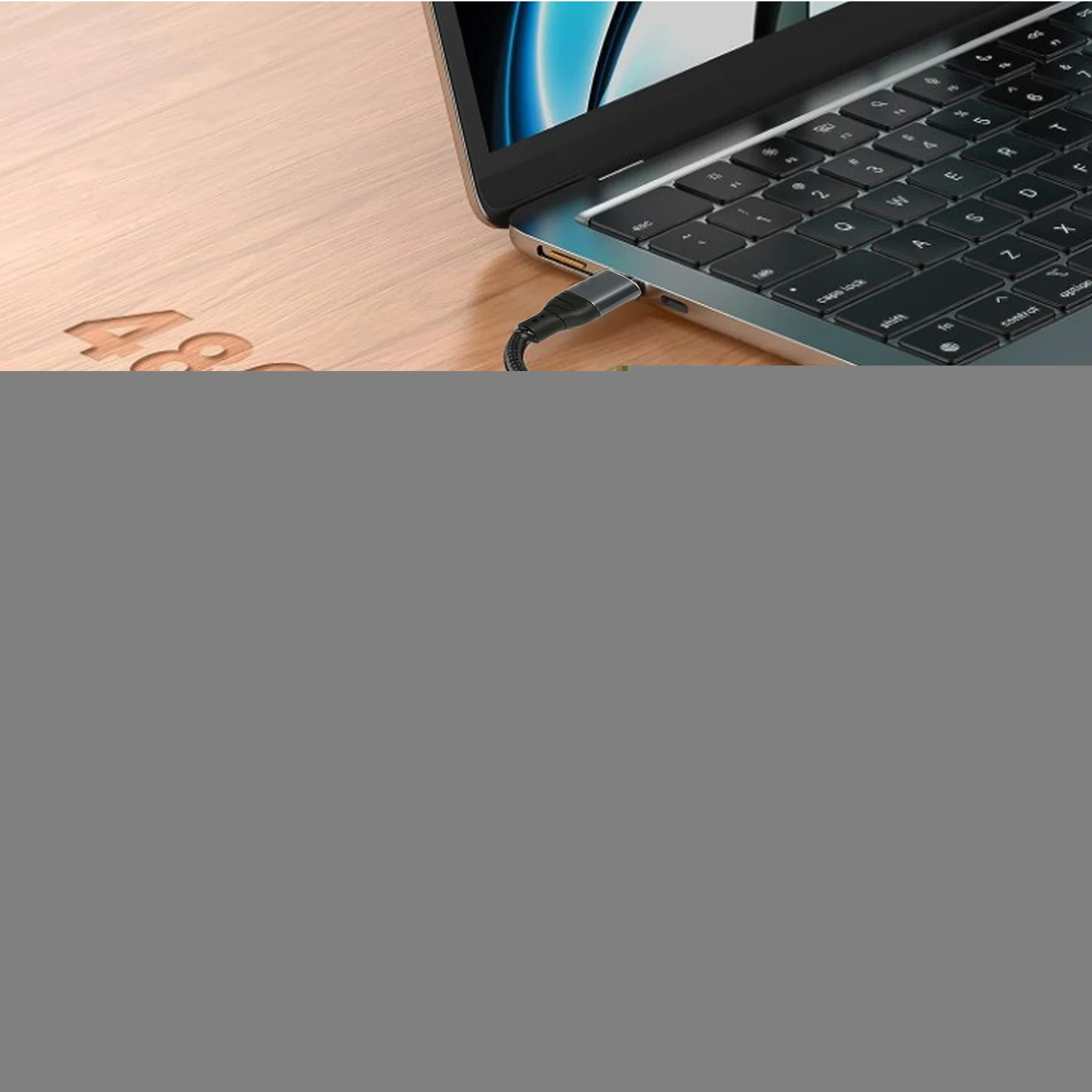 USB C To USB C Cable E Mark Chip Male To Male 480Mbps PD240W Type C Charging Cable PD3.1 Protocol for Office