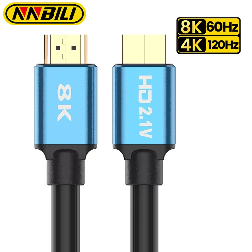 NNBILI High Speed Engineering Security Surveillance Video Cable 8K 60Hz 4K 120Hz HD 2.1 Version for PC Laptop Cable