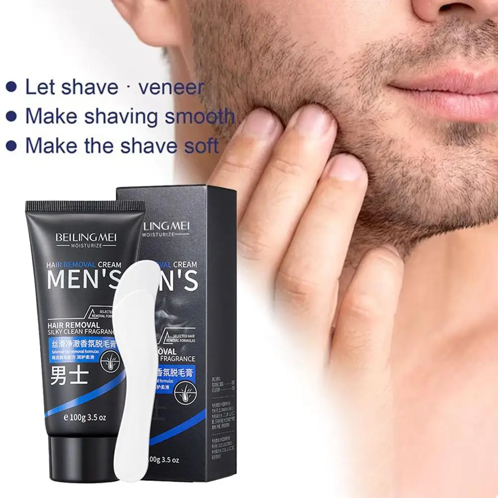 

100g Men's Hair Removal Cream Male Body Fast Hair Chest Hair Gentle Non-irritating Cream Cleaning Painless Removal Armpit R8Z0