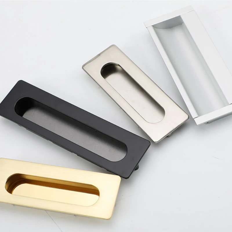 Sliding Door Pulls Flush Door Handles, Flush Pulls Recessed Door Knobs Handles Hardware，Closet Door Pulls for Drawer Cabinet