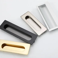 Sliding Door Pulls Flush Door Handles, Flush Pulls Recessed Door Knobs Handles Hardware，Closet Door Pulls for Drawer Cabinet