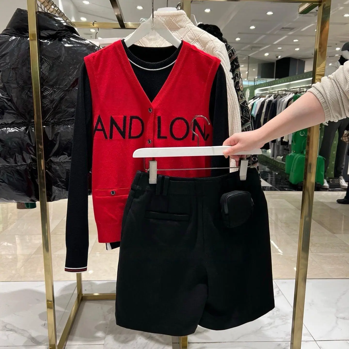 Clearance Sale-New Autumn Ladies Golf Wear Sleeveless Heavy Knit Vest Button Up Cardigan Versatile Sweater