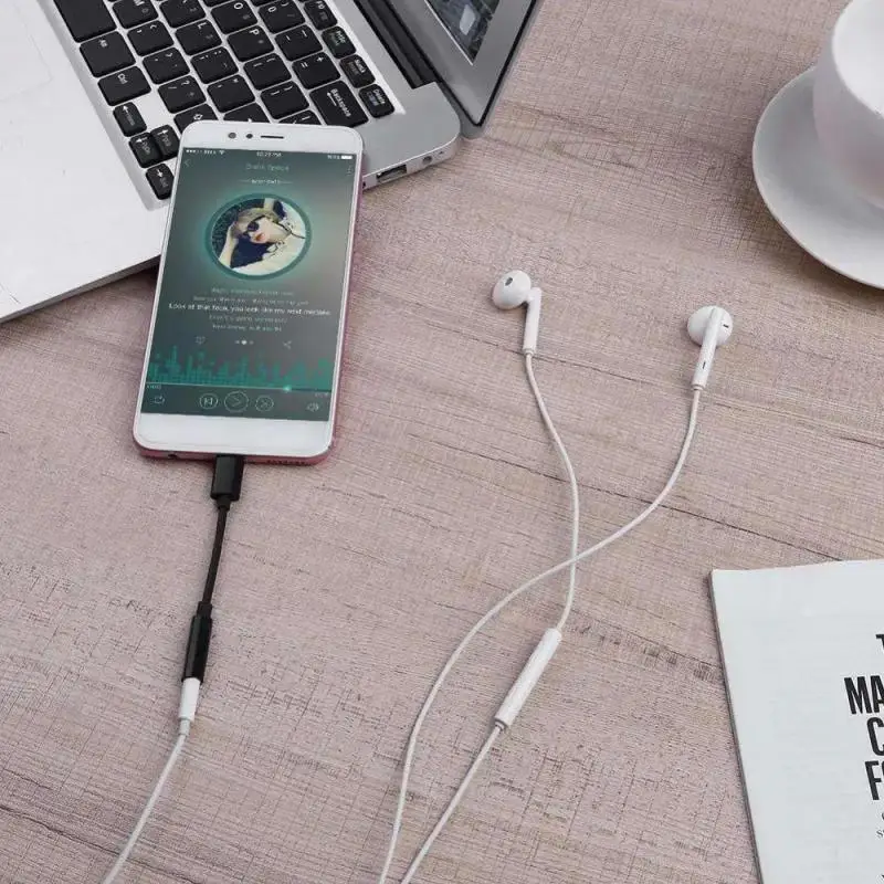 Adaptador aux original tipo c para 3.5mm, para xiaomi mi 12 11 tipo-c 3.5mm jack fones de ouvido cabo de áudio poco x5 pro redmi note 9 10 11