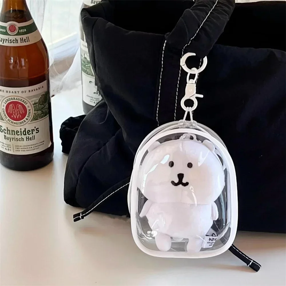 New Portable Clear Zipper Storage Bag Keychain Cartoon Holder Toy Dustproof Collectibles Display Case ACG Goods Decoration Gift* view 3