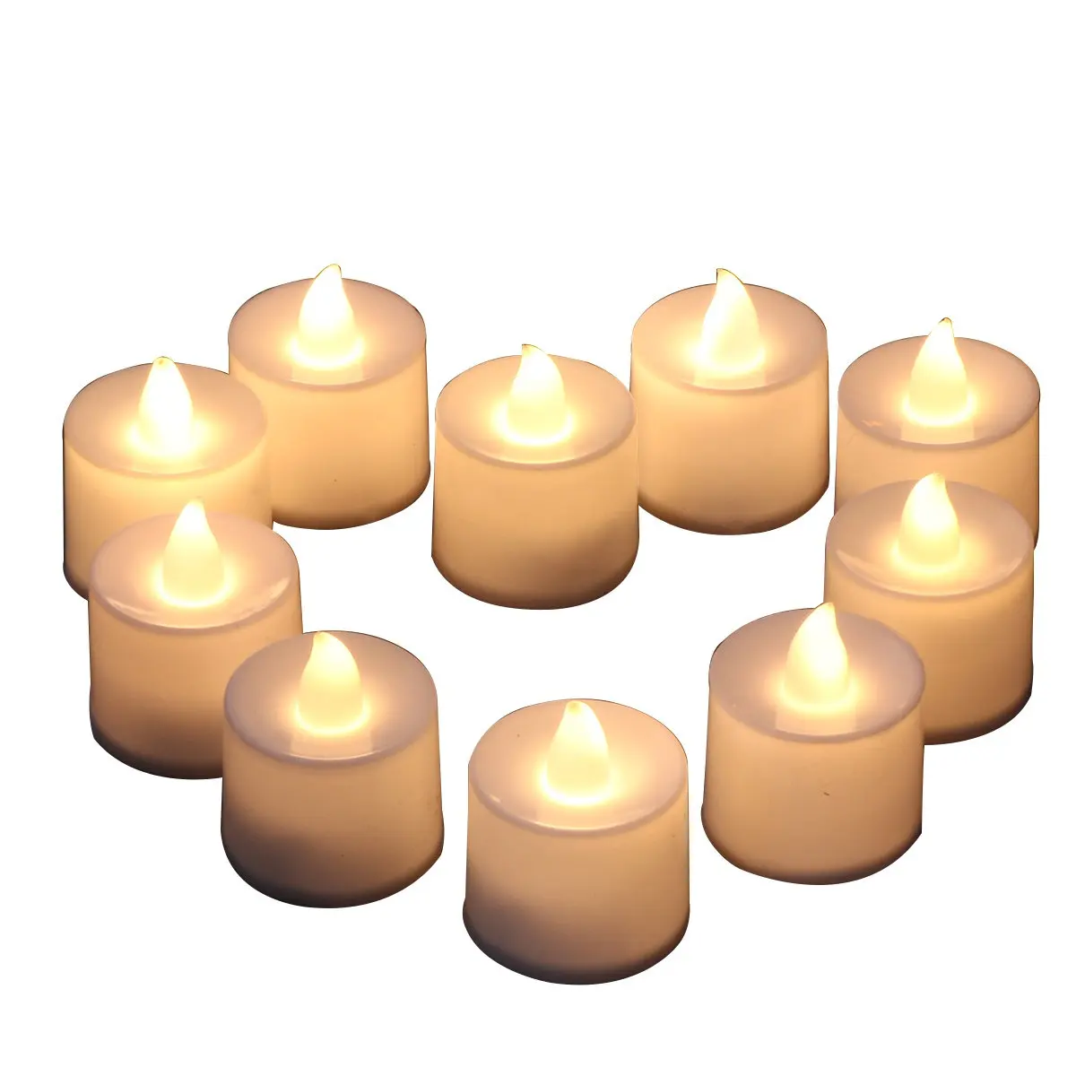 24Pcs LED Electronic Lights Realistic Flame Effect Bright Flicker Night Lamp for Parties Festivals Engagement Wedding