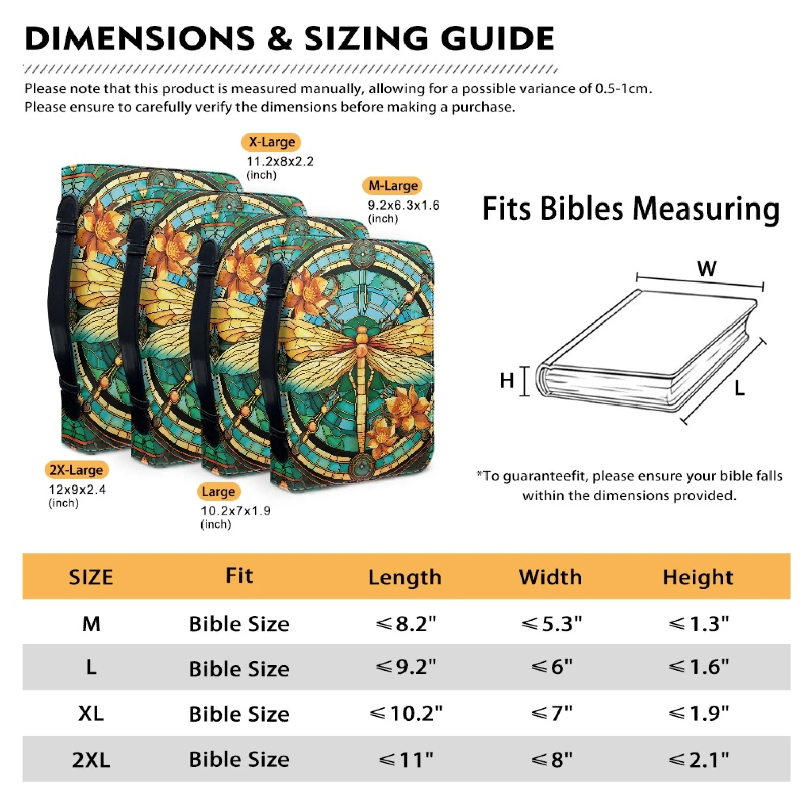 PENSTROLL Dragonfly 2026 New Bible Cover Case PU Leather Large Capacity Bible Holder Pack for Church 6