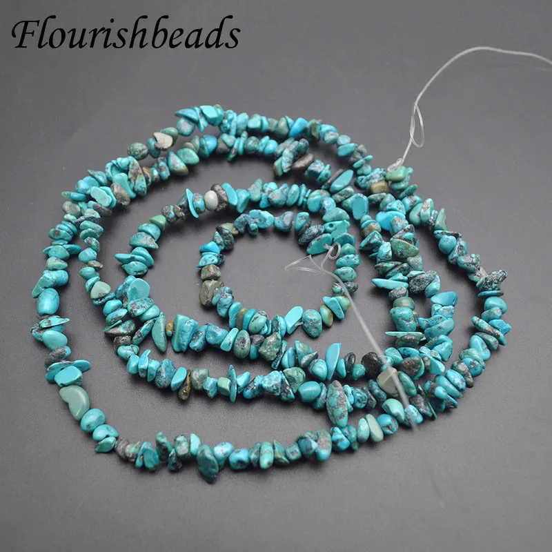 

5~8mm Irregular Natural Hubei Turquoise Chips Beads Loose Spacer Bead for Jewelry Making DIY Accessries 89cm Length