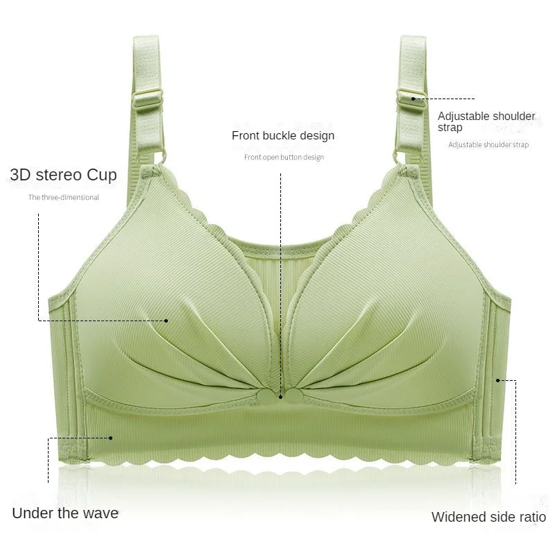 

Lightweight and Breathable Nursing Bra with Front Open Clasp for Pregnant and Breastfeeding Women