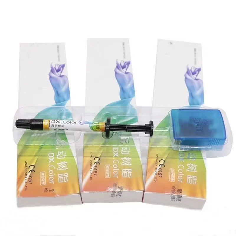 Dental Multicolored Dyeing Resin Color Blocking Suit Flow Resin Oral Cavity Nursing Repair Fill Material Lab Toolsblack
