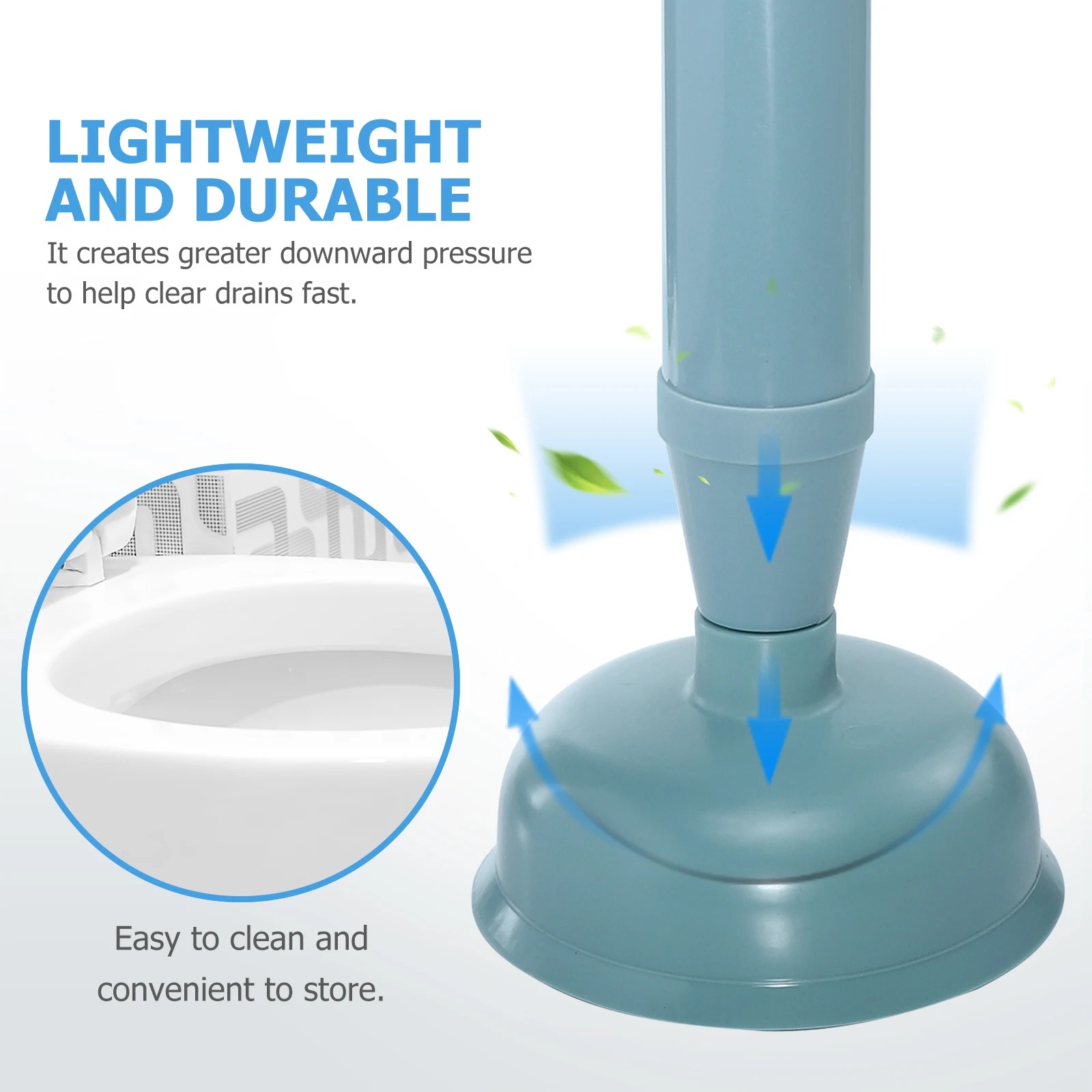 

Toilet Suction Plunger Clogging Cleaner Long H Descaler Bathroom Tools Home Office Hotel Rubber Surface Comfortable