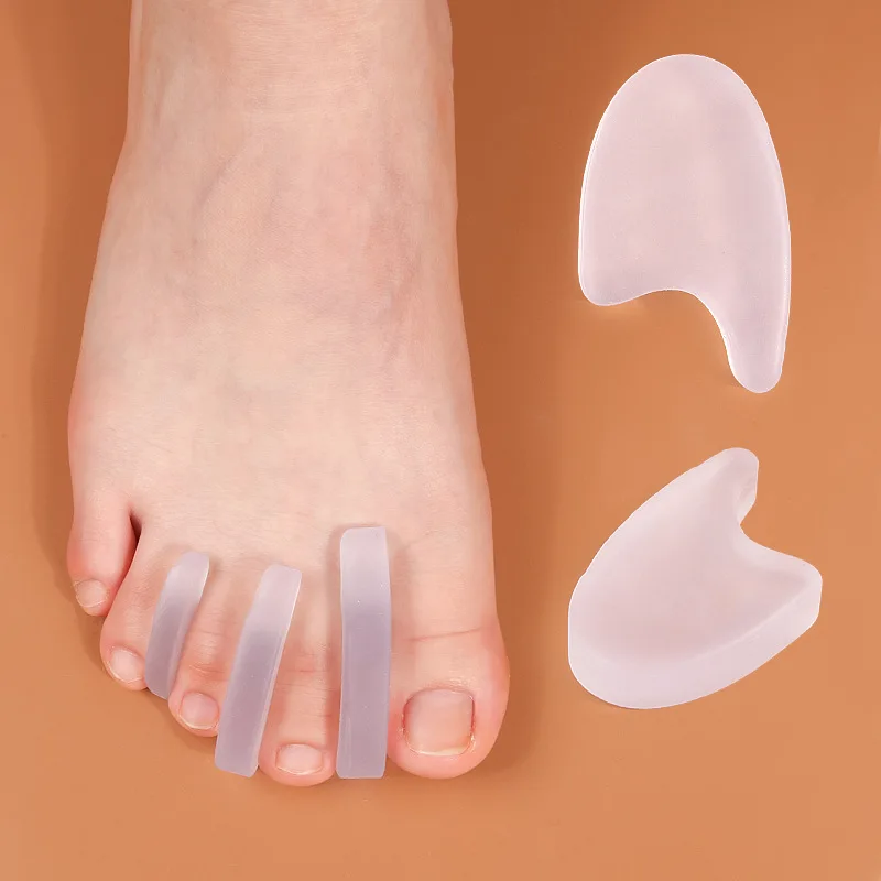 

1Pair Silicone Finger Toe Separator Adjuster Hallux Valgus Pedicure Corrector Foot Care Tools Bunion Bone Thumb Protector