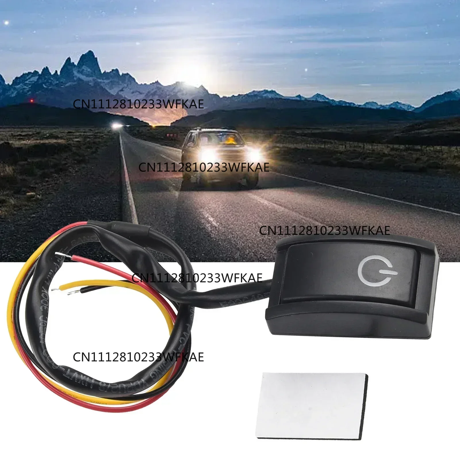 DC12V/200mA Car Auto Interior DIY Mount Push Button Latching Turn ON/OFF Switch Sticker LED Light RV Truck ON/OFF Switch