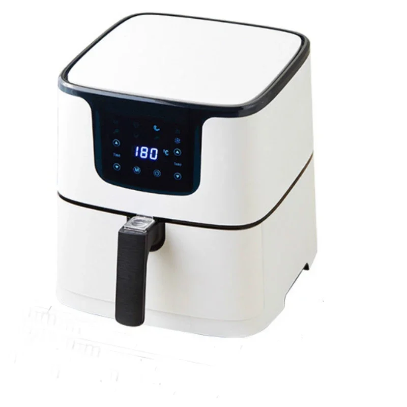 5.5L Multifunctional Air Fryer 220V 1700W Household Oil-Free Healthy Fryer Pizza Pot Smart Touch LCD Electric Fryer KZ-D5501