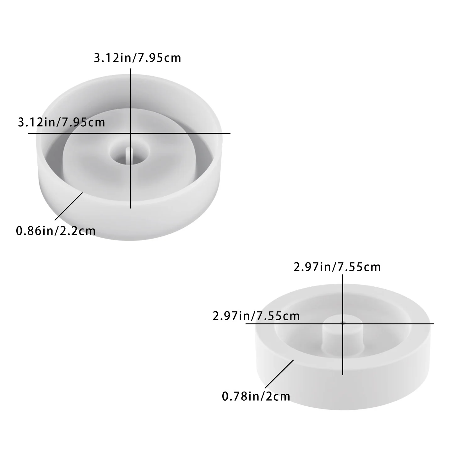 DIY smooth incense plate resin mold, plaster wave incense plate silicone mold