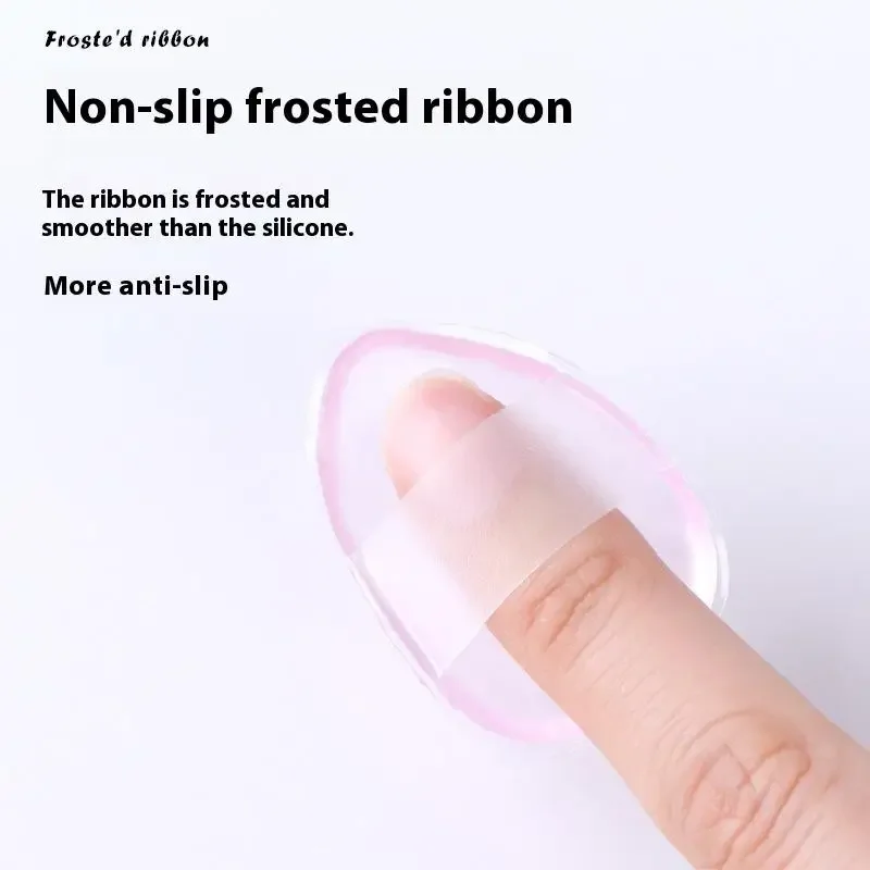 5 pçs silicone transparente dedo maquiagem puff ultra fino macio geléia gel cosméticos esponja fundação bb creme compõem ferramenta de beleza