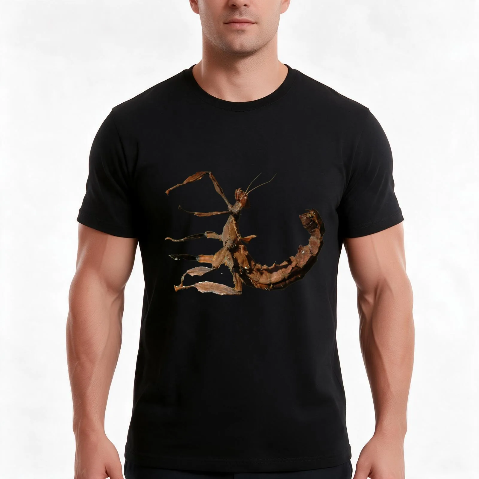 Scorpion Stick Insect T-Shirt, Summer Casual Cotton Tee, Oversized Streetwear Tops, Vintage Graphic Print, Unisex Men Women