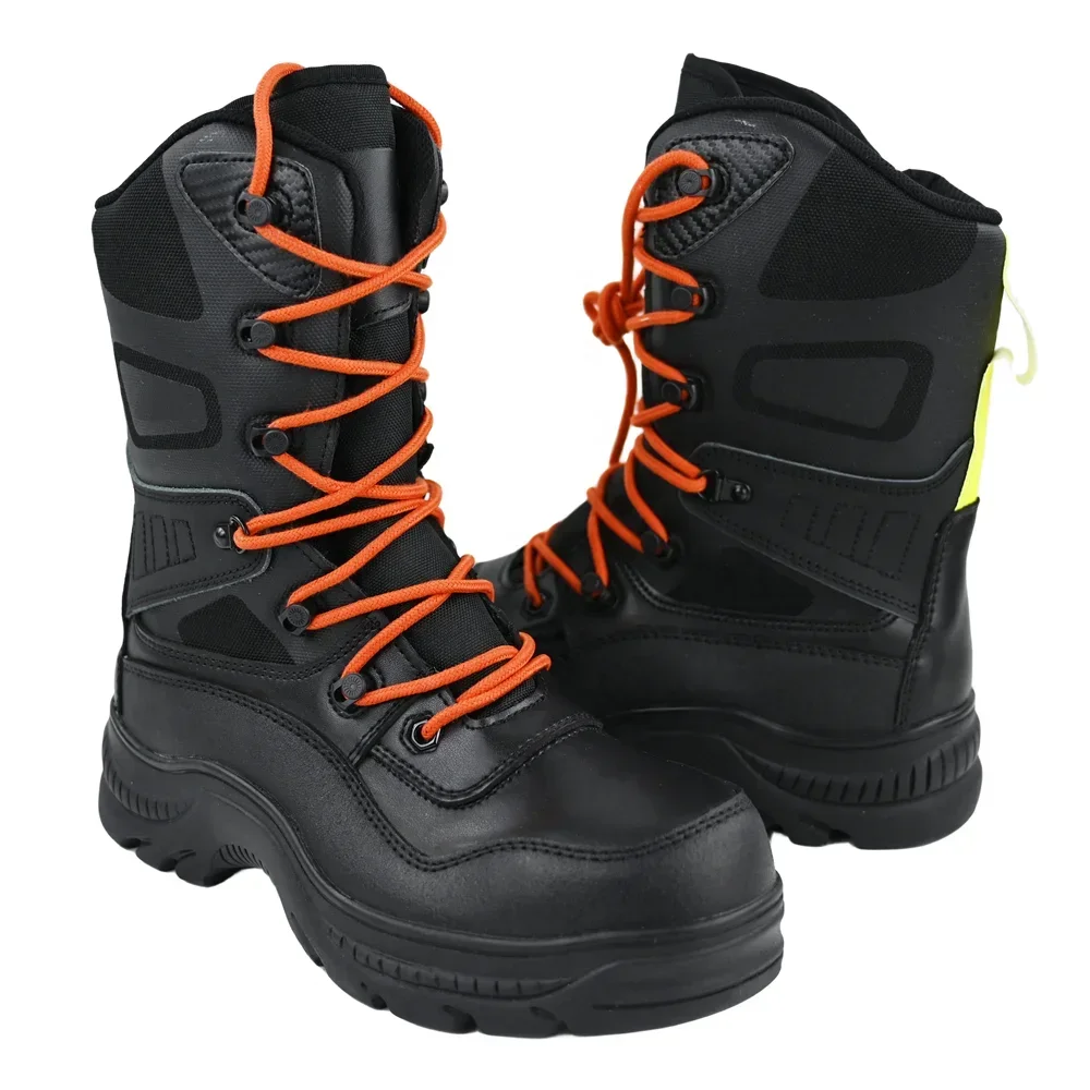 For ANBEN FIRE China Manufacturer Fire Resistant Anti Puncture firefighter leather fire rescue boots