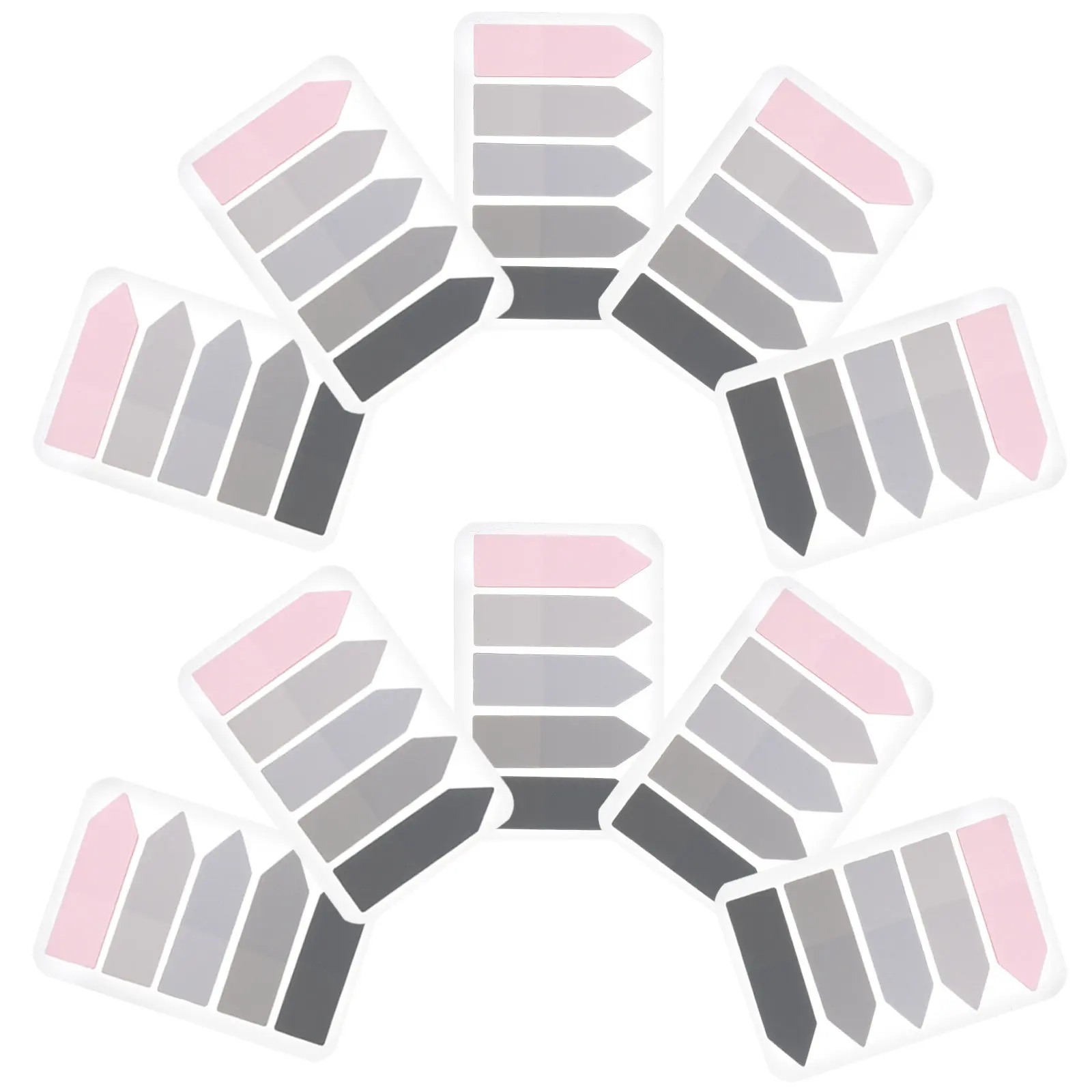 

10 Sets Arrow Tabs Bright Colorful Transparent Page Markers Convenient Reading Strips Note Accessories