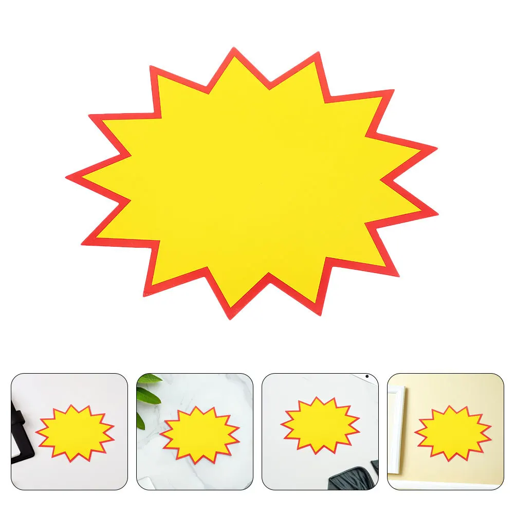 

200 шт., наклейки с взрывом для супермаркетов, большая емкость, прозрачные ценники для розничного магазина, маркировочные бирки для одежды, пустые знаки для продажи