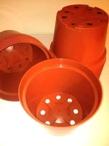 100 Count 6-Inch Strong Durable Terracotta Color Flower Pots for Nursery Seedling