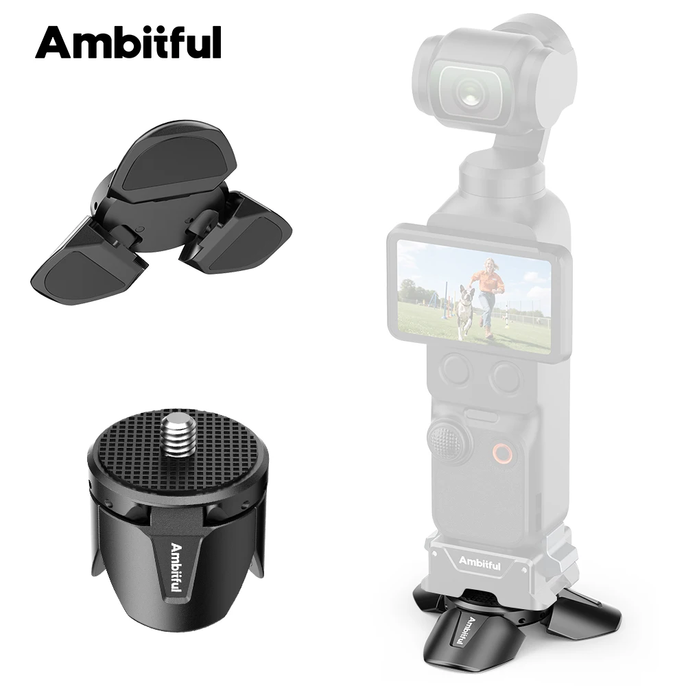 Mini trépied de bureau Ambitful avec support magnétique pour DJI Osmo Pocket 4/3 Action 4 Nano Sports Camera