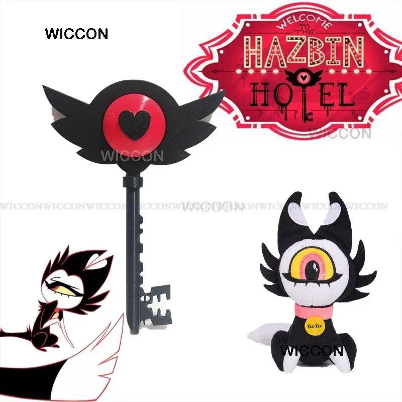 Hazbin Cosplay Hotel Key KeeKee Cat Cosplay Costume Prop Kiki Halloween Uniform Hasbin Hazubin Lighted Animation Derivative