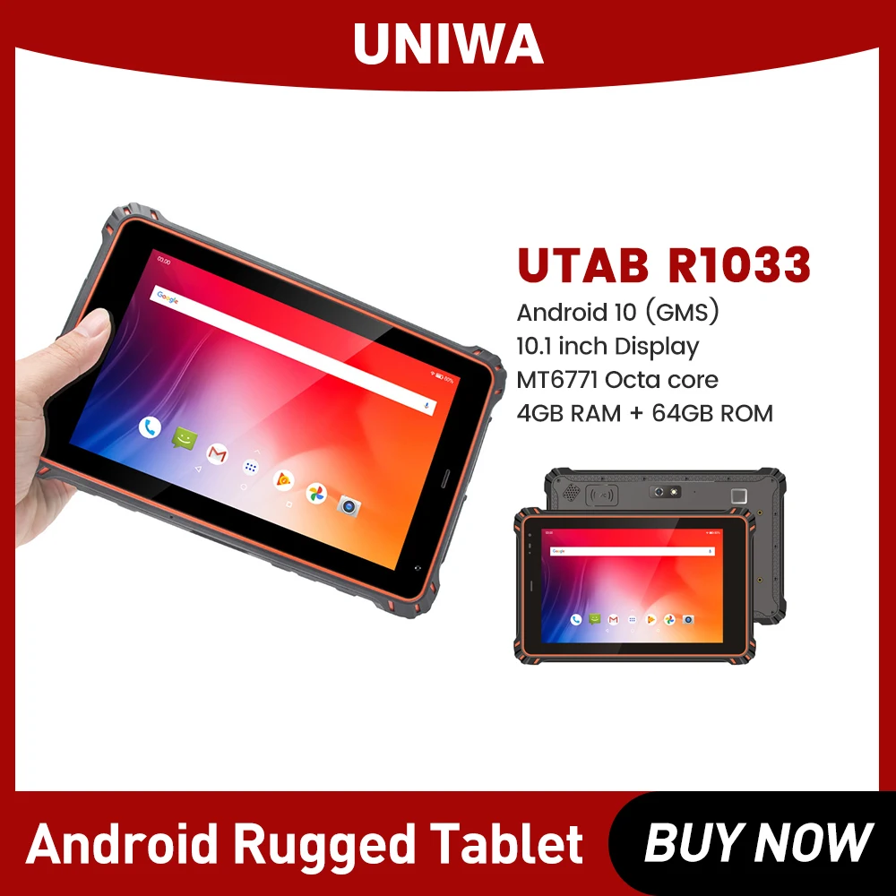 Uniwa utab r1033 4gb ram 64gb rom 4g telefon 10,1 zoll octa core ip67 sonnenlicht lesbar android robuster tablet pc