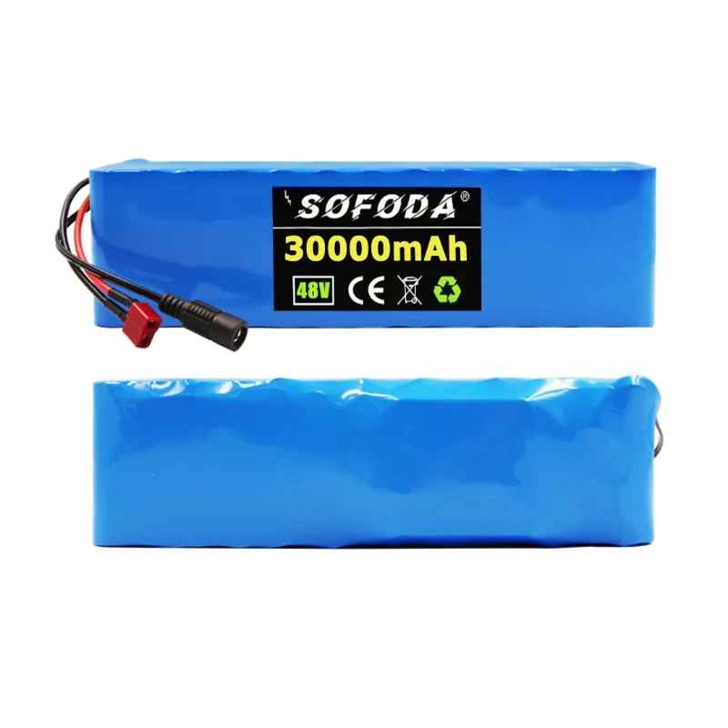 2024 New 48V 30Ah 2000W 13S3P DC/T Lithium Ion Battery Pack Suitable for 48V motors with BMS+54.6V Charger