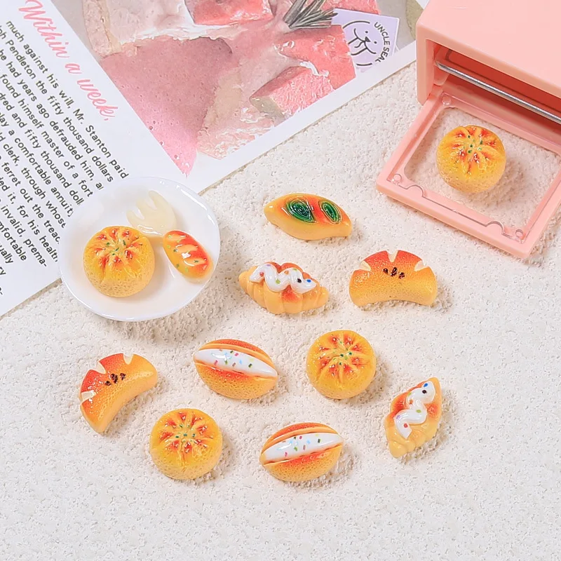 10pcs/lot Cute Mix Scale Miniature Dollhouse Hotdog Bread Mini Food Donut for Blyth Doll Accessories Girls Toy